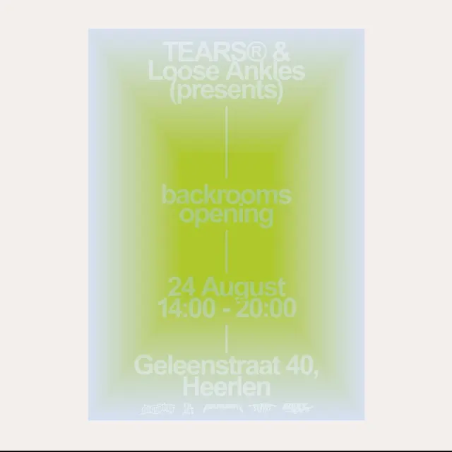 Event poster with soft gradient background, gradient-heavy, minimal, light
