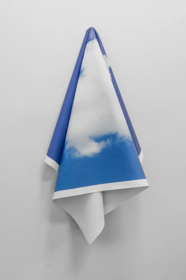 Abstract Geometric Folded Shape, 3d-render, abstract, light