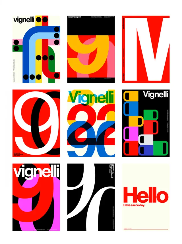 Vignelli Identity System, swiss, minimal, high-contrast