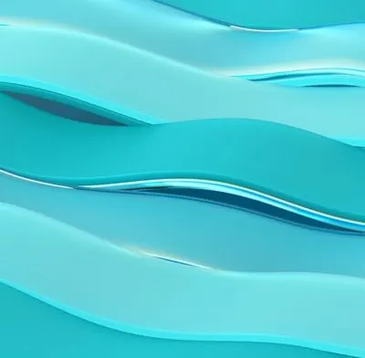 Abstract Blue Fluid Waves, 3d-render, minimal, vibrant