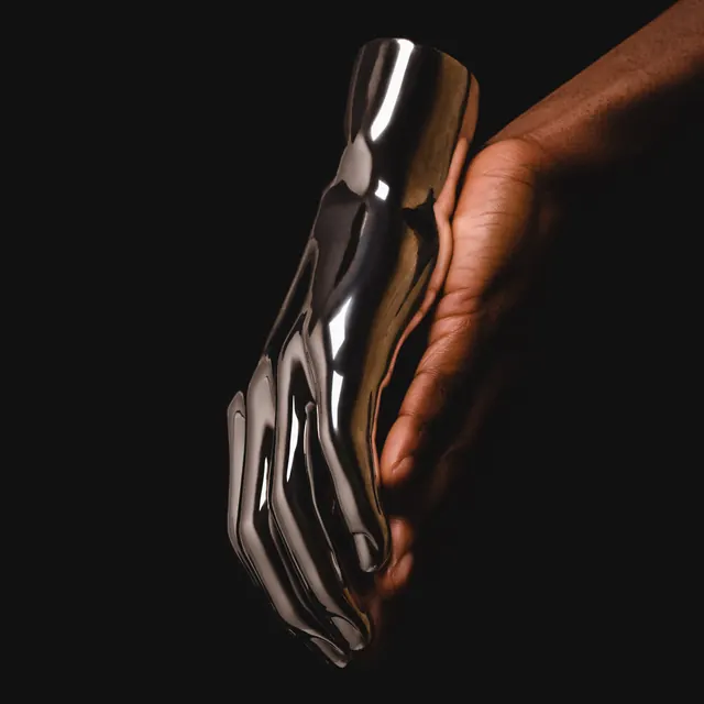 Chrome Hand Sculpture