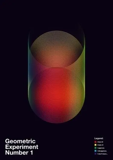 Geometric Experiment Number 1, geometric, technical, dark