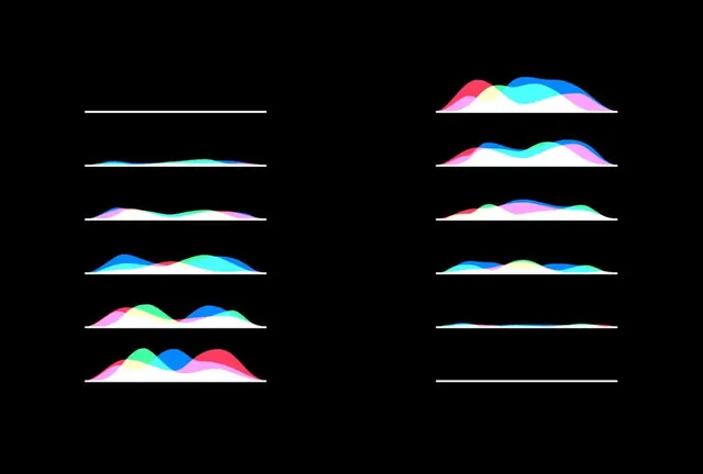 Abstract Gradient Waveforms, minimal, gradient-heavy, dark