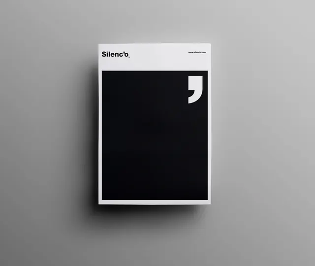 Silence Branding Mockup, minimal, swiss, monochrome