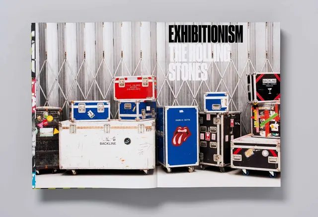 Exhibitionist Brand Identity Mockup, neo-brutalist, maximalist, high-contrast