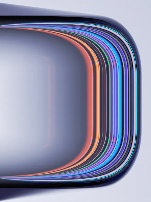 Abstract Gradient Concentric Lines, 3d-render, gradient-heavy, vibrant
