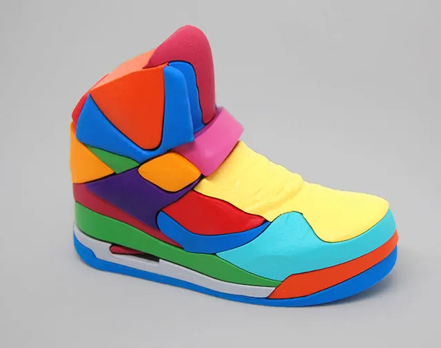Colorful High-Top Sneaker, maximalist, geometric, vibrant