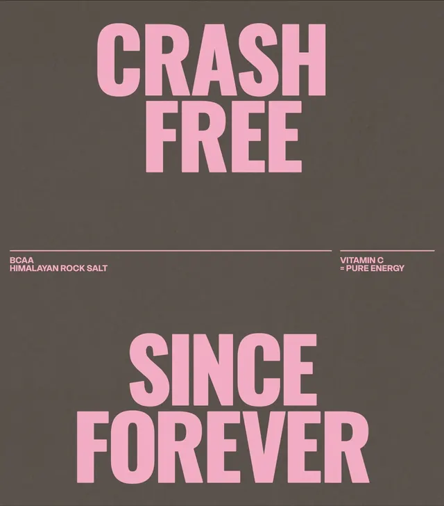 Pink and taupe typographic supplement label, minimal, geometric, dark