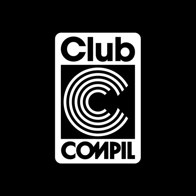 Club Compil nightlife logo, minimal, geometric, dark