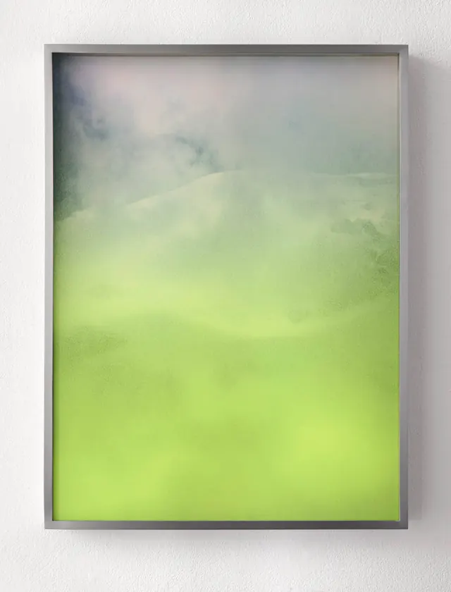 Abstract Green Gradient Landscape, minimal, abstract, vibrant