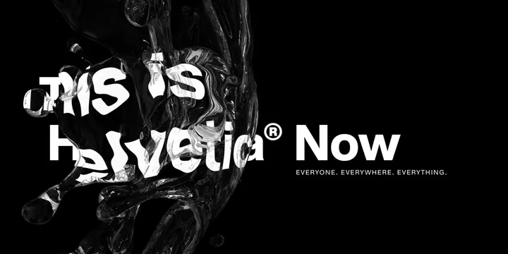 Mis is here Now Wordmark, brutalist, maximalist, monochrome
