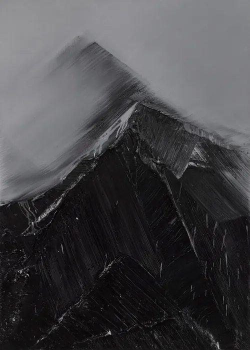 Abstract Mountain Texture, minimal, brutalist, monochrome