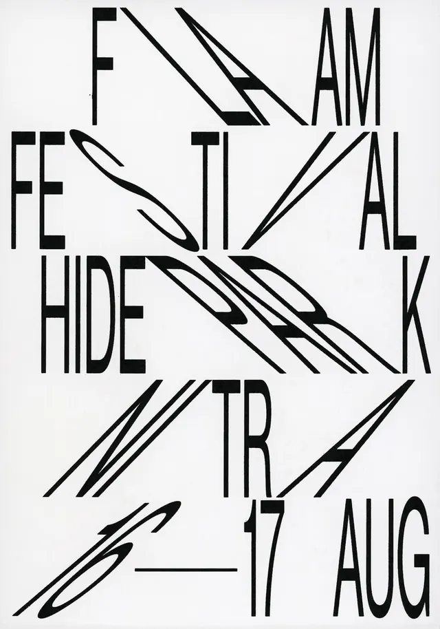 Abstract Typographic Composition, brutalist, monochrome, high-contrast