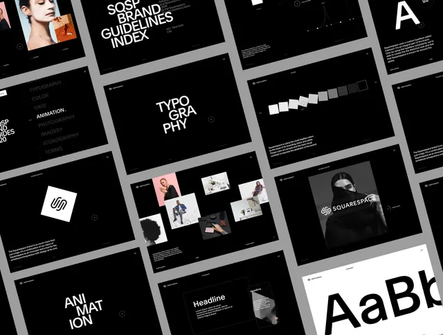 Typography and Identity Grid, minimal, swiss, dark