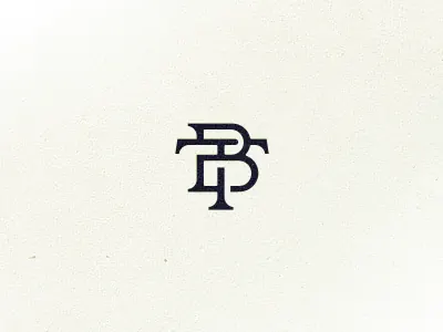 Interlocking monogram with geometric stroke weight, geometric, minimal, dark