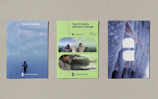 Environmental research brochure covers, minimal, corporate-clean, cool