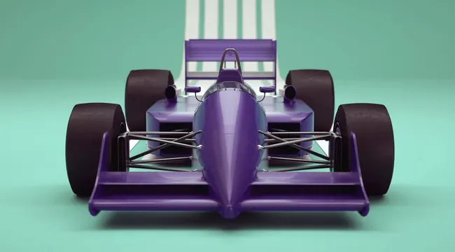 Purple Formula 1 Race Car Render