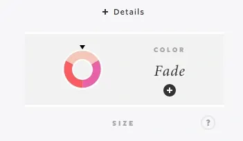 Color Selection UI Component, minimal, light-mode, light