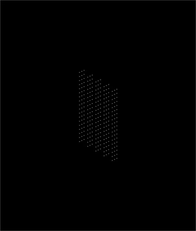 Dotted Geometric Abstract Graphic, minimal, geometric, monochrome