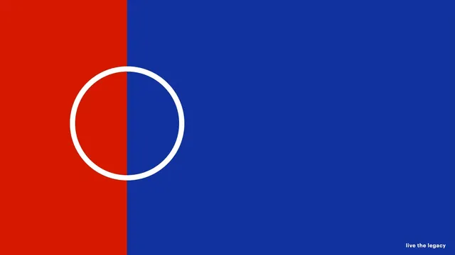 Red and Blue Split Graphic