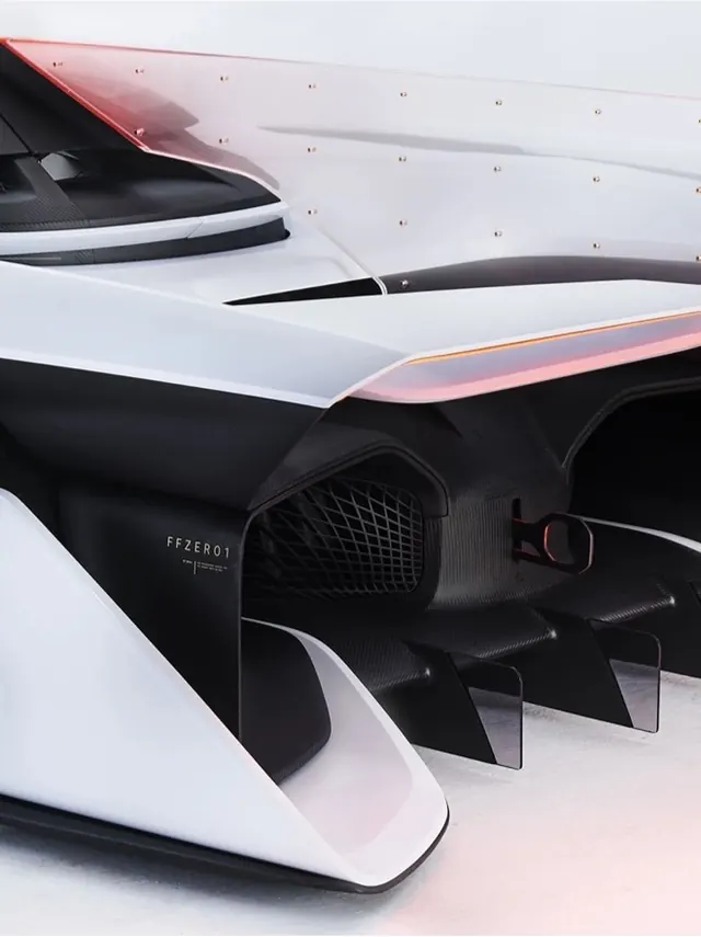 Futuristic Vehicle Exterior Detail, minimal, technical, high-contrast