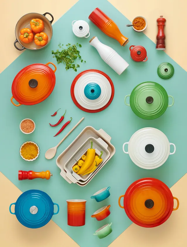 Colorful Food and Drink Illustration Collection, flat, playful, vibrant