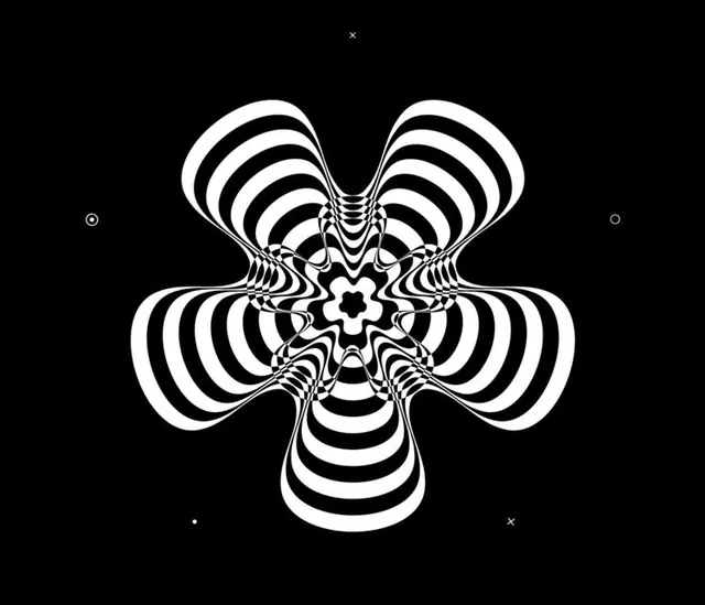 Optical Illusion Pattern, brutalist, geometric, monochrome