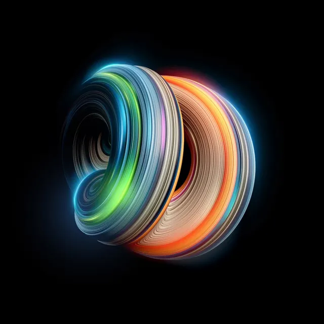 Abstract Glowing Ring, abstract, gradient-heavy, dark