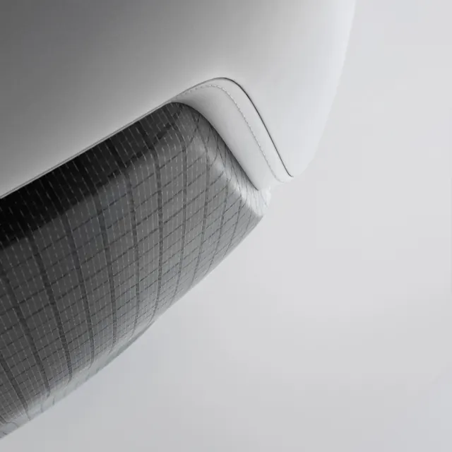 White Curved Surface with Textured Inset, minimal, technical, monochrome