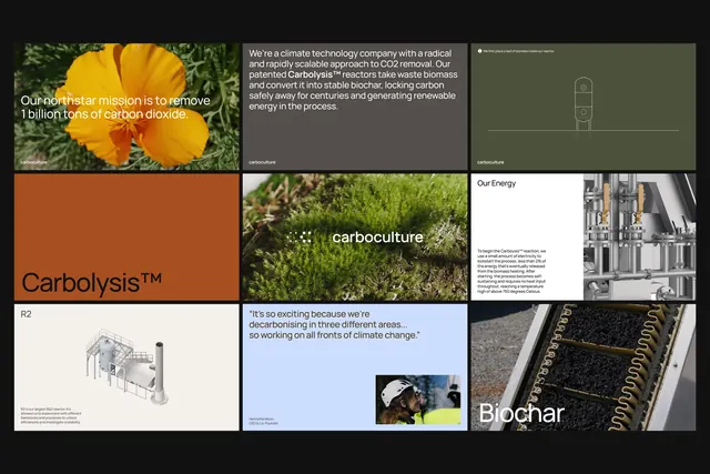Carbolysis carbon capture design grid, corporate-clean, minimal, dark