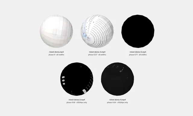 3D Sphere Videos, geometric, minimal, monochrome