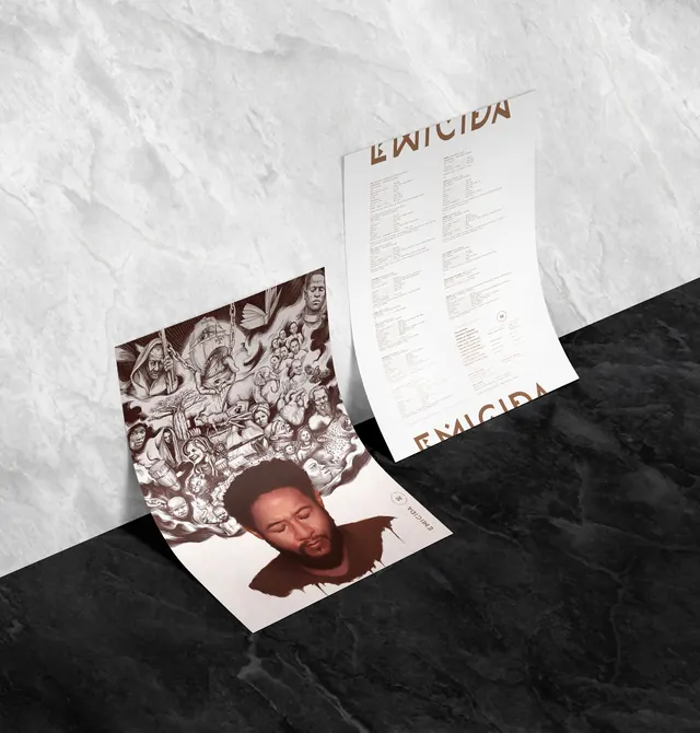 Collage Print Mockup, brutalist, maximalist, monochrome