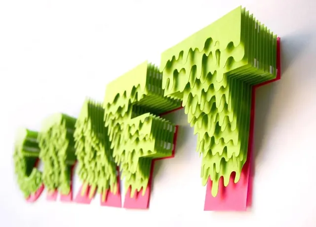 3D Extruded Typography, 3d-render, playful, vibrant