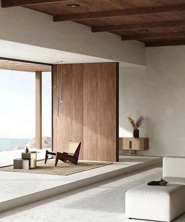 Modern Coastal Interior, minimal, luxury, warm