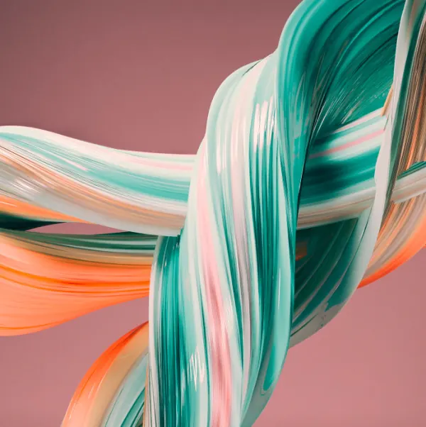 Abstract Fluid Ribbon, abstract, 3d-render, vibrant