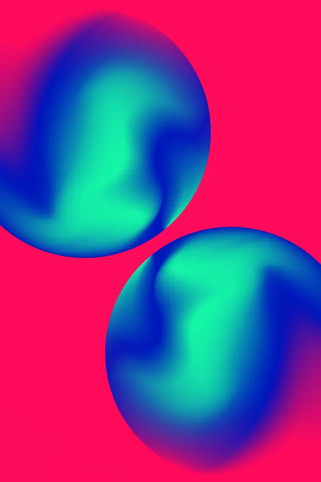 Abstract gradient spheres, gradient-heavy, abstract, vibrant