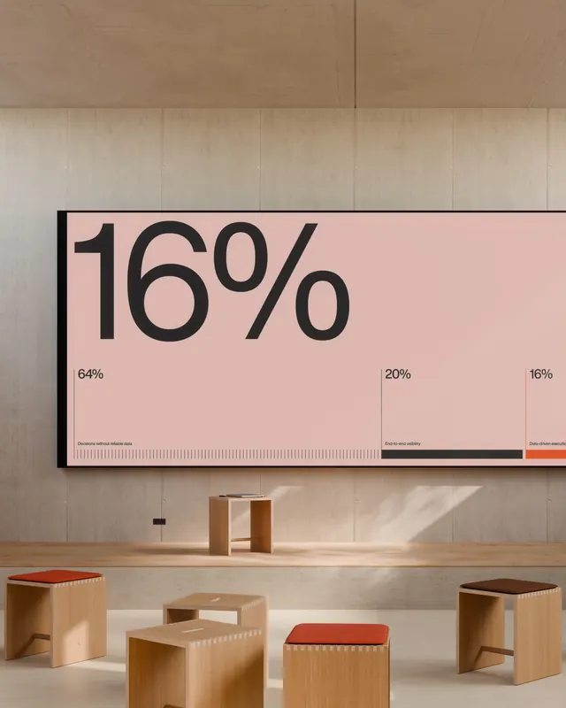 Data Visualization Display in Interior, minimal, corporate-clean, light