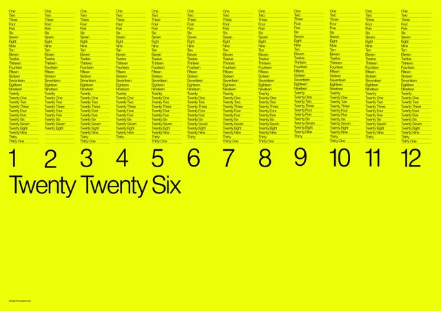 Twenty Twenty Six Typography Layout