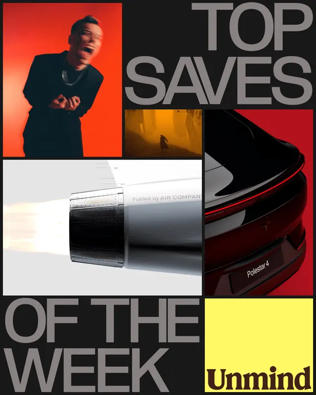 Top Saves of the Week Collage, maximalist, brutalist, dark