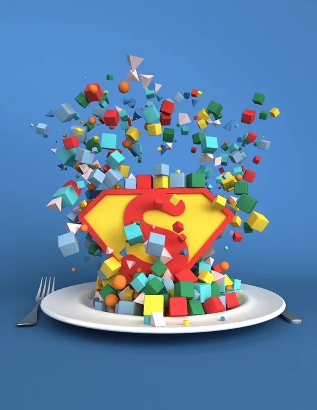 Abstract 3D Sphere Composition, 3d-render, playful, vibrant