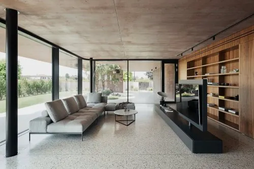 Modern Minimalist Interior, minimal, brutalist, muted