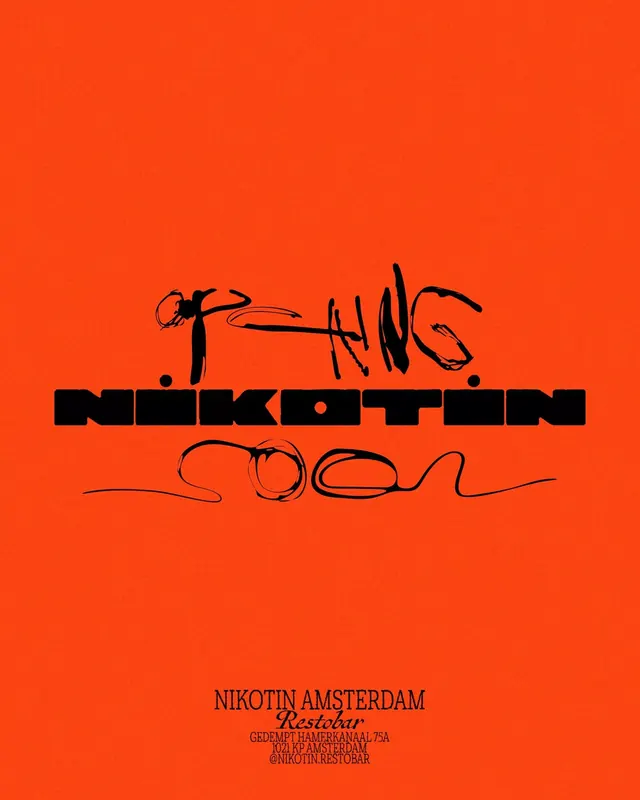 Energetic hand-drawn nightlife poster, dark