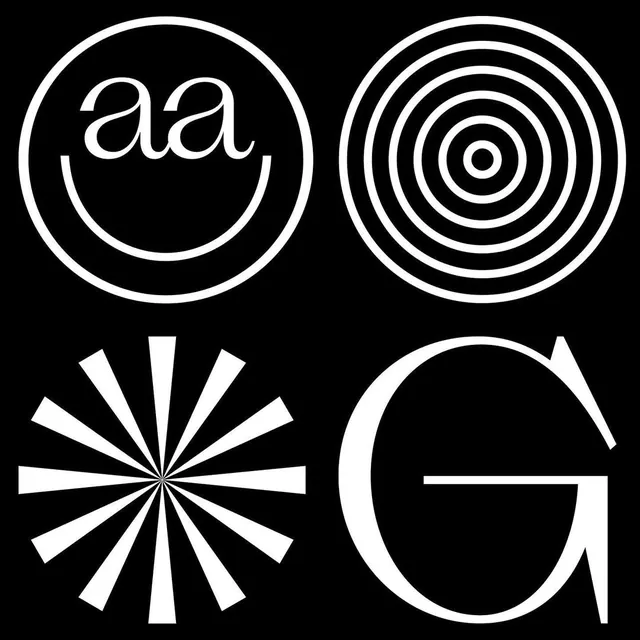 Geometric Monogram and Line Art Study, minimal, geometric, monochrome