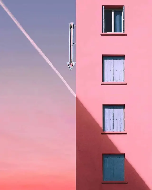 Minimalist Architectural Composition, minimal, geometric, vibrant