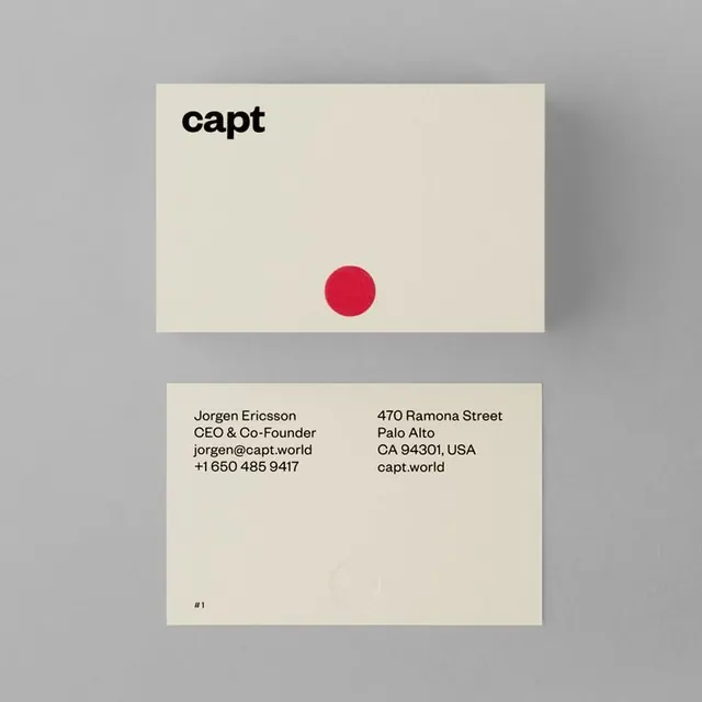 Capt minimalist business cards, minimal, corporate-clean, light