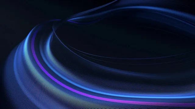 Abstract Blue and Purple Glowing Curves