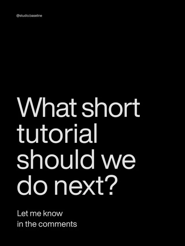 Minimalist engagement prompt: white type on black, minimal, technical, dark