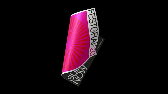 3D Abstract Graphic with Typography, 3d-render, abstract, high-contrast