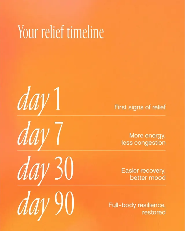 Relief timeline infographic, minimal, light-mode, warm