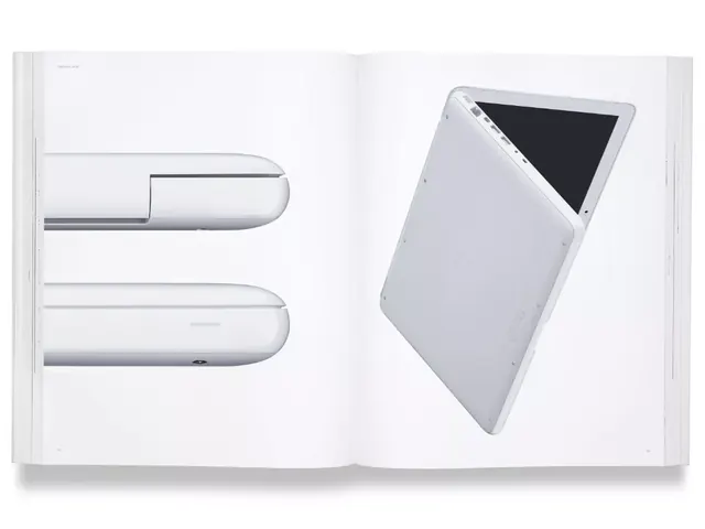 Minimal tech product catalog with cable and tablet mockups, minimal, technical, light